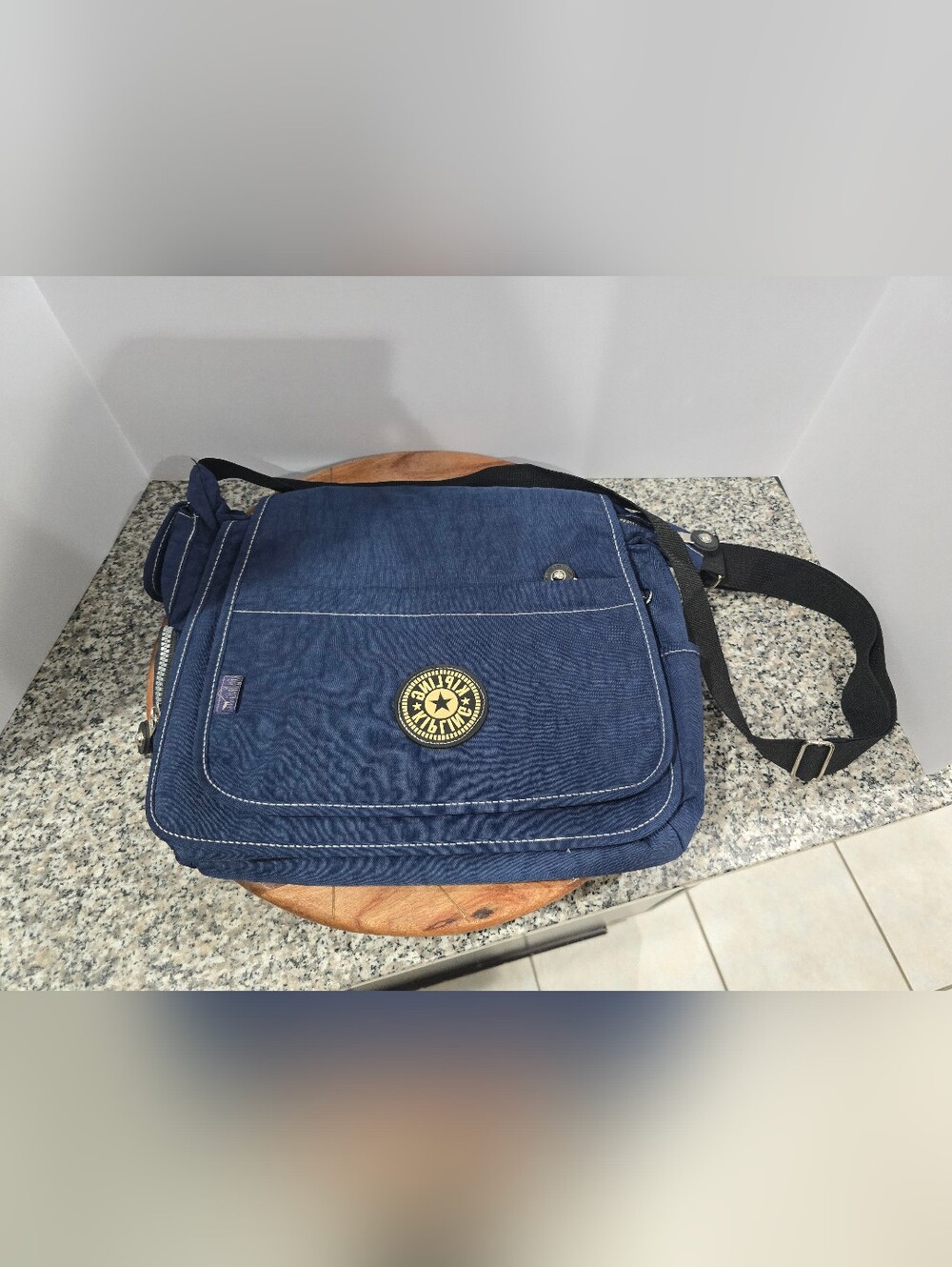 Kipling Madhouse Messenger Bag Navy Blue Unisex Adjustable Strap